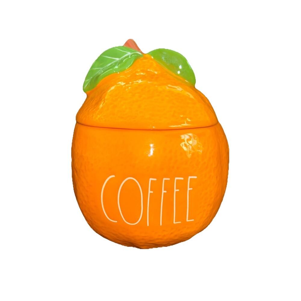 Rae Dunn Artisian Collection By Magenta Orange "Coffee" Canister 178